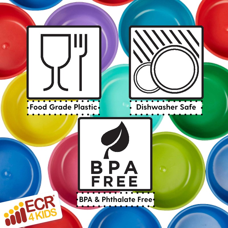 ECR4Kids My First Meal Pal Snack Bowls, Kids Plastic Tableware,