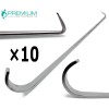 PREMIUM INSTRUMENTS 10 Pcs Jackson Trachea Tenculum Hook 6" Surgical