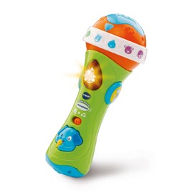 VTech Sing Along Microphone for Kids | Toddler Toy Microphone with Amplified Voice Effect and Animal Sounds | Educational Toys for Boys & Girls 1, 2, 3+ Year Olds, 78763, English Version