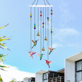 Vcekract Diamond Painting Kits, Hummingbird Diamond Art Wind Chimes, Diamond Art Kits for Adults, Diamond Painting Crafts for Garden Decor