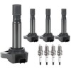 Ignition Coil Pack and Spark Plugs Kit fit for Honda