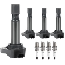 Ignition Coil Pack and Spark Plugs Kit fit for Honda Civic 1.8 1.8L L4 2006 2007 2008 2009 2010 2011, UF582, Set of 4