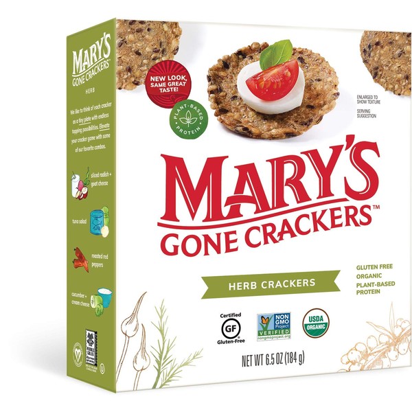 Mary's Gone Crackers, Herb, 6.5 Ounce (Pack of 12)