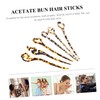 Beavorty Sets Hair Bun Hair Sticks Acetate Tortoise Chinese Easy