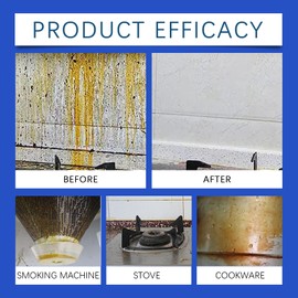 Heavy Duty Kitchen Oil Degreaser Cleaner - Fast-Acting Stain Remover for Range Hoods,Oven, Stovetop & Grill,Safe on Stainless Steel & Granite,8 Fl Oz