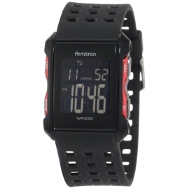 Armitron Sport Men's 408177RED Chronograph Black and Red Digital Watch
