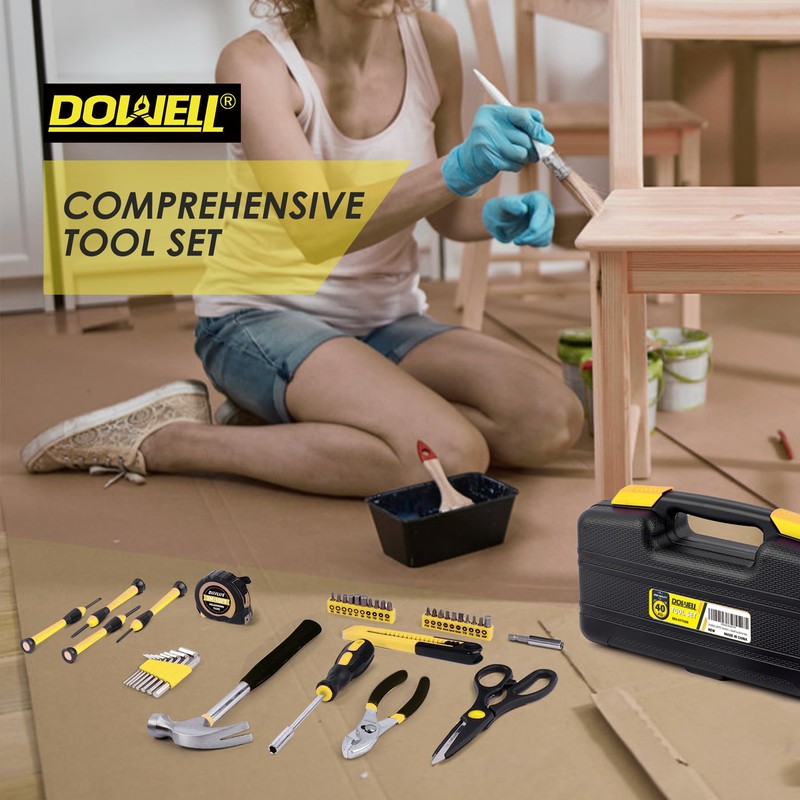 DOWELL 40 Pcs Home Tool Kit General Household Hand Small