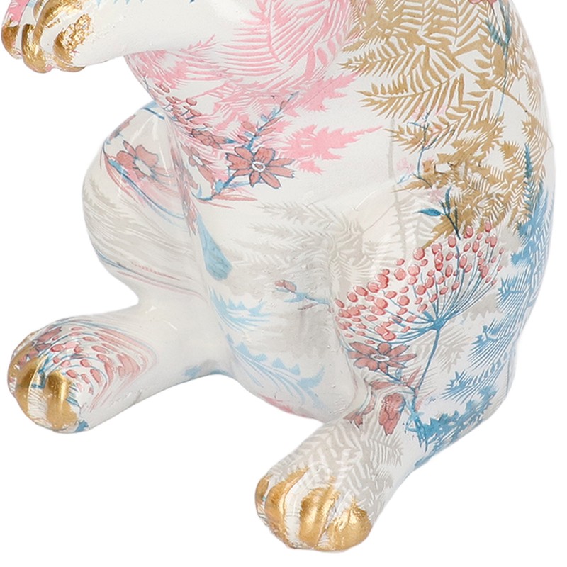 Rabbit Statue Nordic Style Handcrafted Painted Resin Rabbit Desktop Ornament