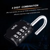 Combination Padlock, [3 Pack] Diyife 4 Digit Lock Combination, Padlock