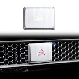 Polodunn for Honda Civic 2022-2025, for Accord/HRV/CRV 2023-2025, for Acura Integra 2023 2024 - Hazard Warning Light Push Button Cover, Emergency Flashers Trim Accessories (Silver)