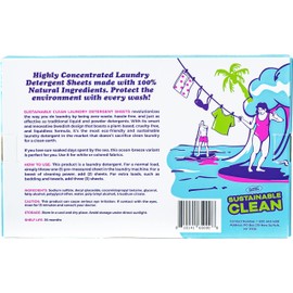 Planet Brands Laundry Detergent Sheets - Made in Sweden, Up to 100 loads 50 Sheets, Sustainable Clean Liquidless Technology, Dissolves Instantly, No Harsh Chemicals, Eco-Friendly. (Ocean Breeze)