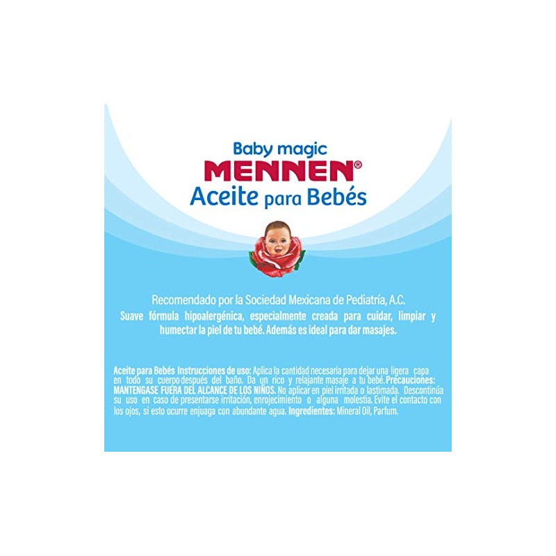 Mennen Aceite de Bebé Baby Magic 100 ml. Hipoalergénico. Humectante,