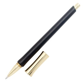 Gullor Handcrafted Wooden Liquid Ink Rollerball Pen A807, Golden Pen Cap, Creative Gift Pen, Black