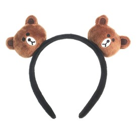 3D Brown Bear Ear Headbands, Cute Animal Costumes Hairband, Cartoon Hair Accessories for Halloween Party Cosplay