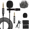 WIAR Micrófono de Solapa Lavalier Profesional para Celular Smartphone Tablet