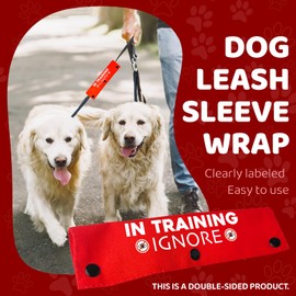 in Training Ignore Pet Leash for Dogs, Funny Dog Leash Wrap for Pet Dog Lovers Owners Gift (Red)