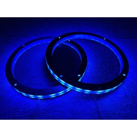 2PCS 12" RGB Car Coaxial Sreaker Rings LED Speaker Rings Decorative Light Kit Multiple Spacer Ring Light Bluetooth App and RF Remote Control fit for Car Truck Boat