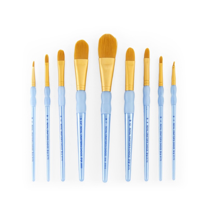 Royal and Langnickel Crafter's Choice Filbert and Wash Taklon Variety