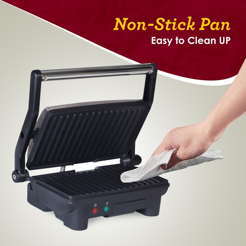 Elite Gourmet EPN-2976 2-in-1 Nonstick Panini Press & Indoor Grill,