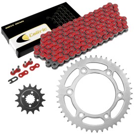 Caltric Red Drive Chain And Sprocket Kit for Honda XR650L 1993-2018