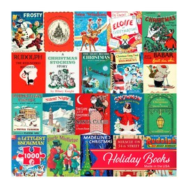 Re-Marks Holiday Books Puzzle, Christmas Books Puzzle for All Ages, 1000-Piece Christmas Puzzle
