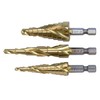 OEMTOOLS 24372 Spiral Step Drill Set, 3 Piece Set HSS