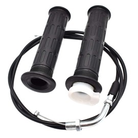 Riyitauto Twist Throttle Accelerator Handle Grips and 50 Inches Cable Assembly with Kill Switch for 7/8" 22mm Handlebar 49CC 80CC Motorized Bicycle Mini Bike Push Pocket Bike Quad Pocket