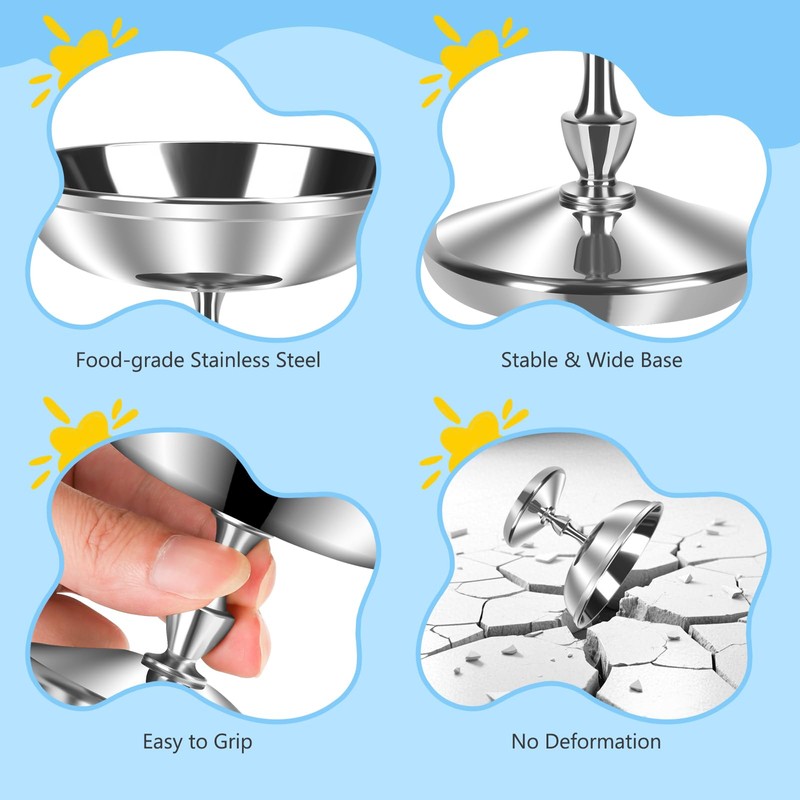 GearRoot Ice Cream Bowls Stainless Steel Dessert Cups, 2 Pack