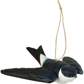 Wildlife Garden Ornamental Bird Wooden Bird Meal Schwalbe – Hand Carved