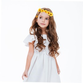 Baluue 2pcs Sunflower Floral Headband and Hair Clip Stylish Accessories for Women Girls for Festivals Weddings and Parties