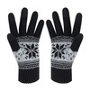 VENI MASEE Winter Touch Screen Gloves Snow Flower Printing Keep
