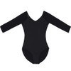 Bezioner Girls' Ballet Leotard 3/4 Sleeve Leotard, black