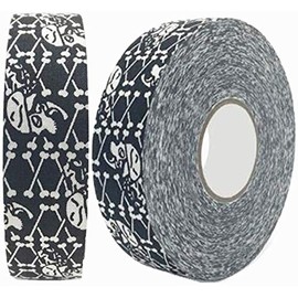 MEZUT Hockey Tape Cloth Easy to Stretch and Tear,Athletic Sport Hockey, Baseball Tape,1" x 27 yd (2 Rolls) (Skeleton)