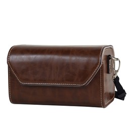 MUZIRI KINOKOO PU Leather Camera Case Compatible with Canon G5X G1X G1X2 G1X3 Fuji X100 Series / Pana. LX100 LX100M2 GF1 GF2 GF3/ Sony RX1 RX1R RX1R2/ Olympus Pen-F EP7 EPL1-EPL10, coffee, Camera case