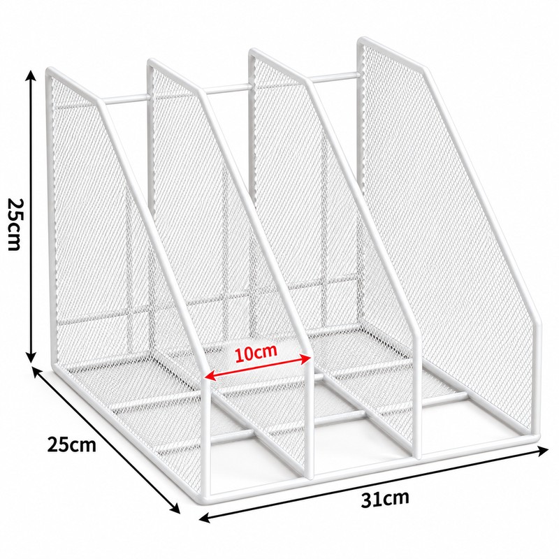 Metal Mesh Desk File Organizer for Documents and Books –