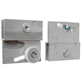 Prime-Line M 6054 Frameless Sliding Shower Door Top Bracket, 3/4 In., Flat Plastic Wheel, Steel Ball Bearings 2 Count (Pack of 1)