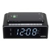 Jensen QiCR-200 Dual Alarm Clock Radio with Qi Charging, White,