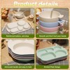24 Pcs Wheat Straw Dinnerware Cutlery Set for Aldult Including
