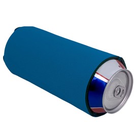 Blank Foam Collapsible 24 oz. Can Coolie (Neon Blue, 6 Pack)