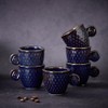 WE collection Unique Ceramic Espresso Cups, 3 oz Demitasse Cups,