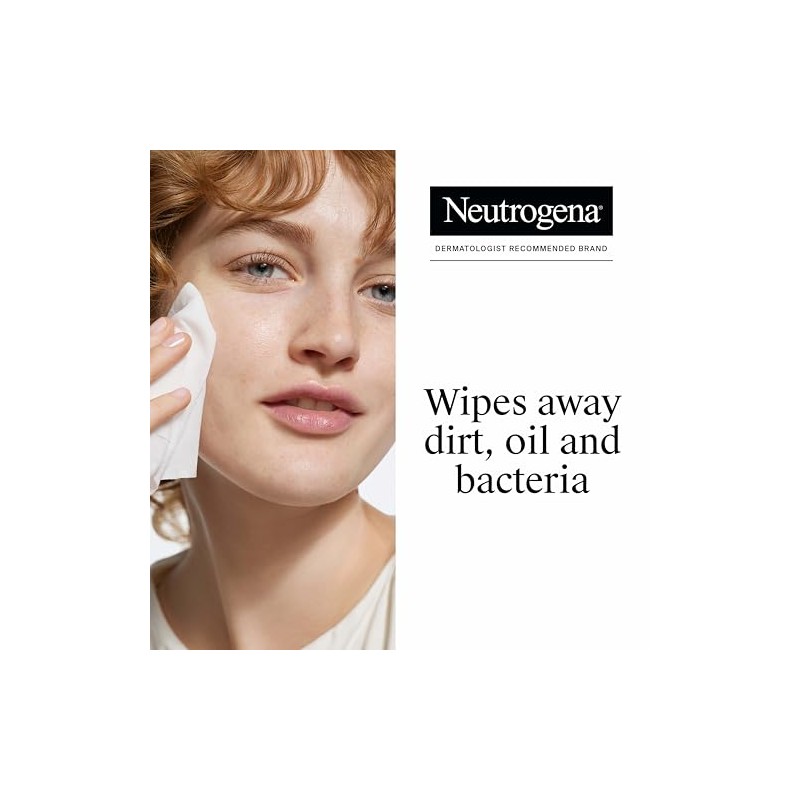 Neutrogena Twin Pack sin Aceite Limpiador Wipes, Pink Grapefruit