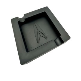 7" Lotus Armstrong Two Cigar Rest Cigar Ashtray Unbreakable Silicone Patio/Outside/Indoor/Home Decor -Black