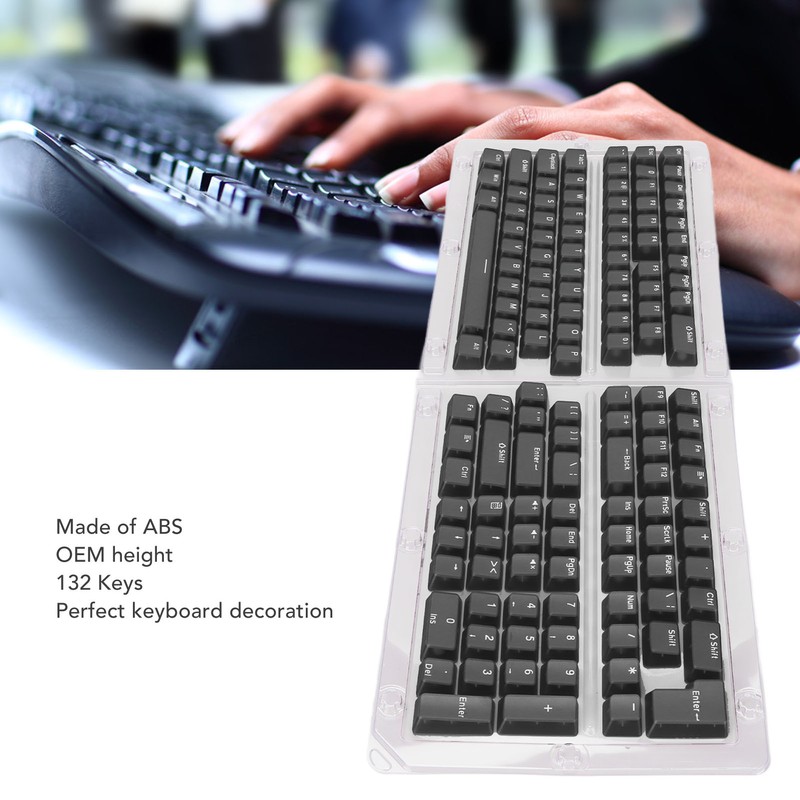 132 Keys Keyboard Keycaps ABS OEM Height Overmolding Injection Molding