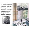 Lhbwhiz Microphone Windscreen, Muff Fur Windscreen, Mini Wind Pop Filter