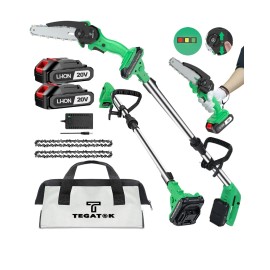 Unbranded 2in1 Cordless Pole Saw & Mini Chainsaw Long Reach 21V Electric Chain Saw 6-inch