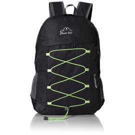 CLEVER BEES Outdoor Water Resistant Hiking Backpack, Black