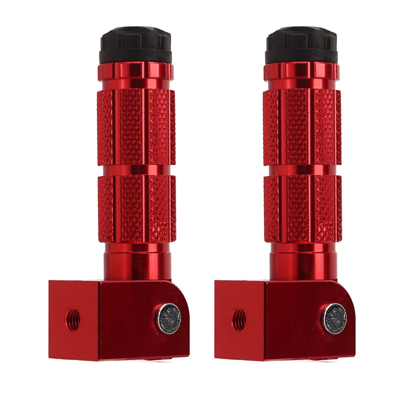 2Pcs Motorcycle Foldable Foot Pegs M8 Antislip Aluminium Alloy Universal