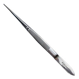 Ichinen Access P.Tool Tweezers, Ultra Precision Tweezers, Fine Tip, 4641, With Knurled, 4.1 inches (105 mm)