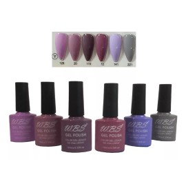 WBS Gel Semipermanente Marca Wbs Gama 6 Piezas Para Uñas Nails