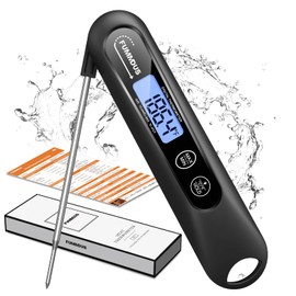 FUMMDUS Digital Meat Thermometer - 2S Instant Read Food Thermometer with Backlight, Foldable Probe for Turkey BBQ Grill Smoker Candy, Essential Kitchen Cooking Gadget & Stocking Stuffers for Men Gifts